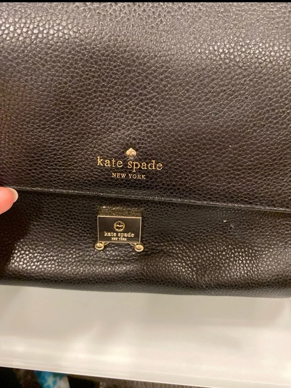 Kate Spade Black Pebbled Leather Satchel